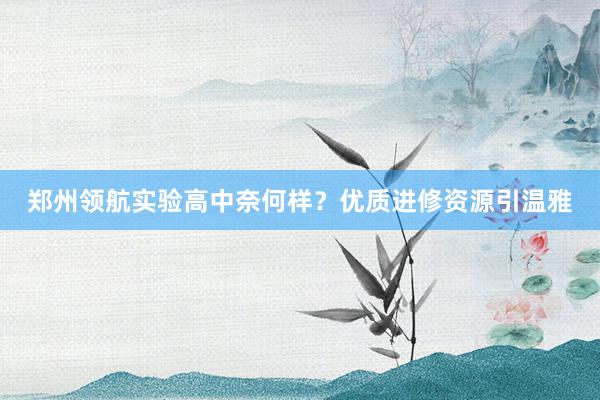 郑州领航实验高中奈何样？优质进修资源引温雅