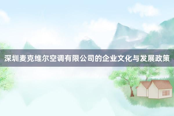 深圳麦克维尔空调有限公司的企业文化与发展政策